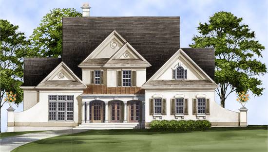 image of colonial house plan 5983